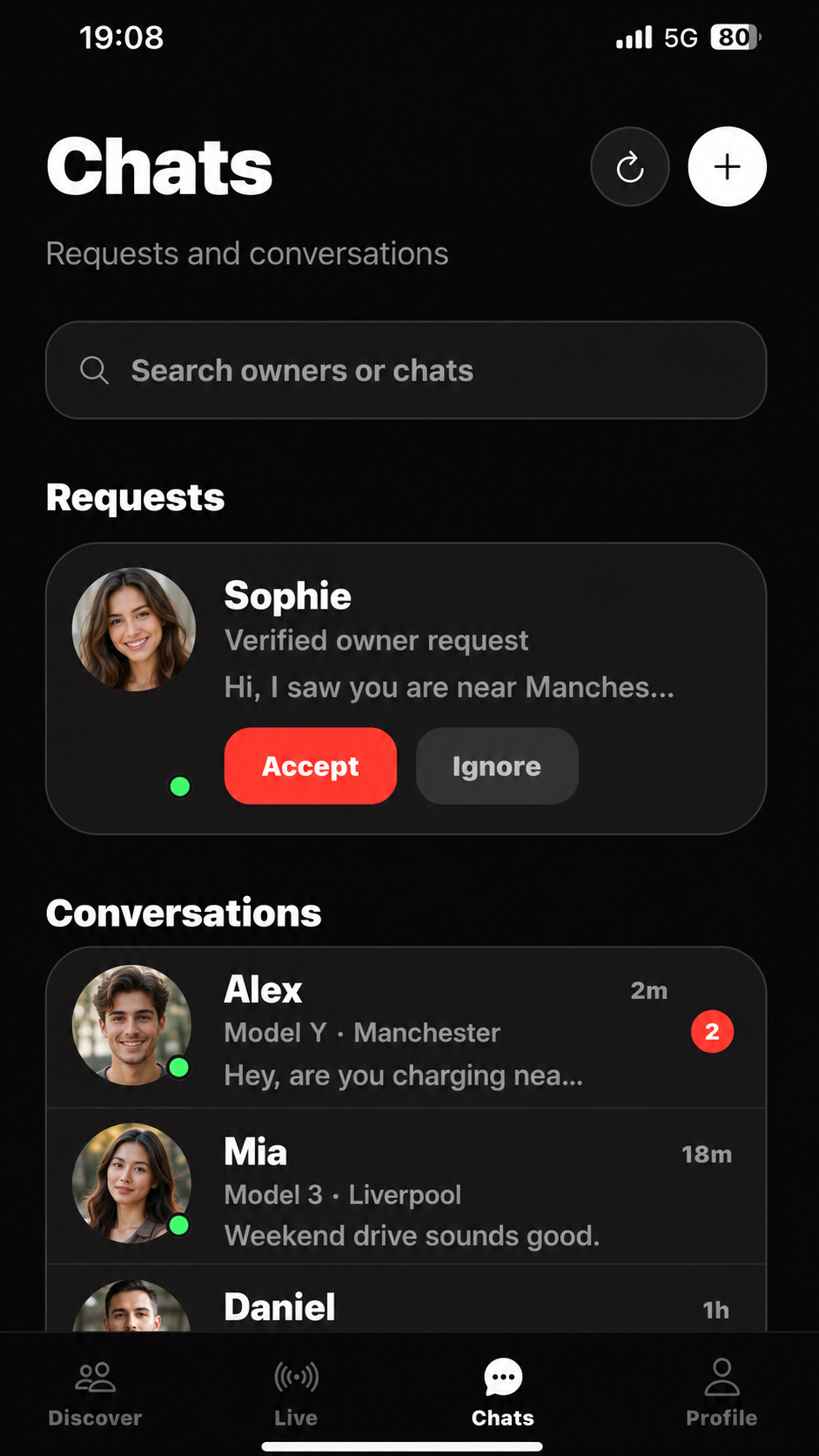 Requests and chats