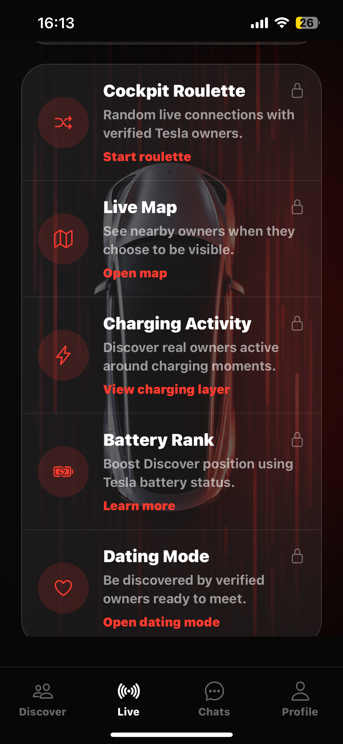 Live features